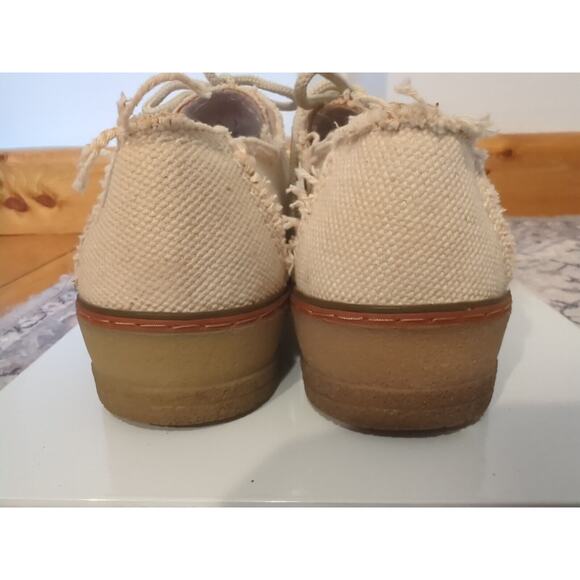 GUESS Ivory Burlap Lace Up Loafer Size 7.5 Men's Casual 04103 EUC! - Picture 7 of 9